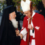 patriarh Bartolomeus ja peapiiskop Jaan Kiivit aastal 2000 – foto Erik Peinar